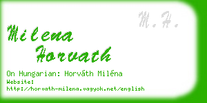 milena horvath business card