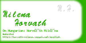 milena horvath business card